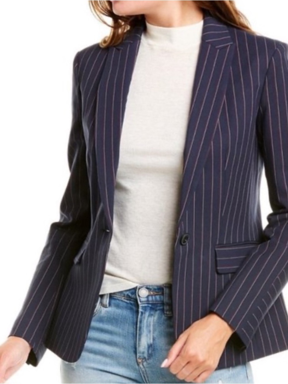 Rag & Bone Navy Stripe Lexington Blazer